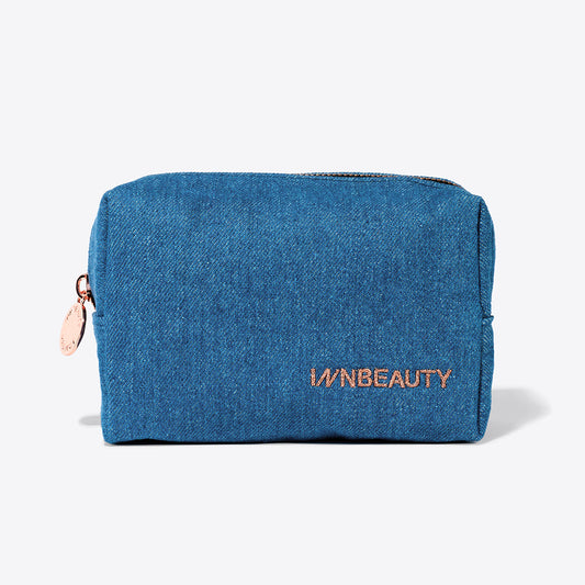 Denim Travel Makeup Bag